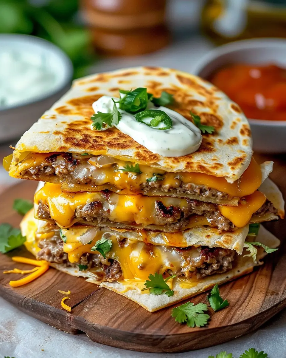 Juicy Blackstone Quesadilla Burger: Indulgent Flavor with Turkey Bacon