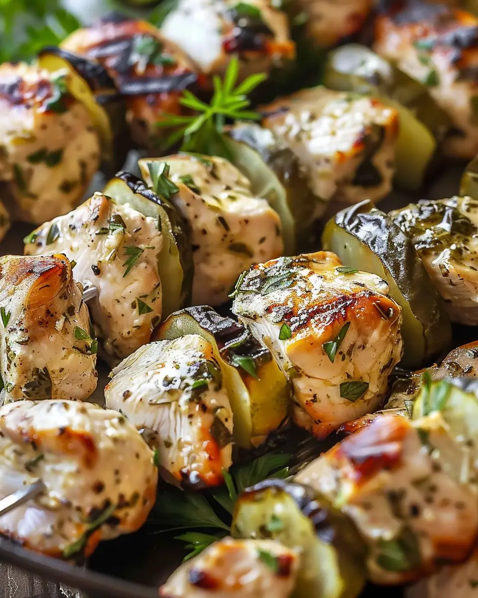 Dill Pickle Ranch Chicken Skewers: Easy and Flavorful Delight