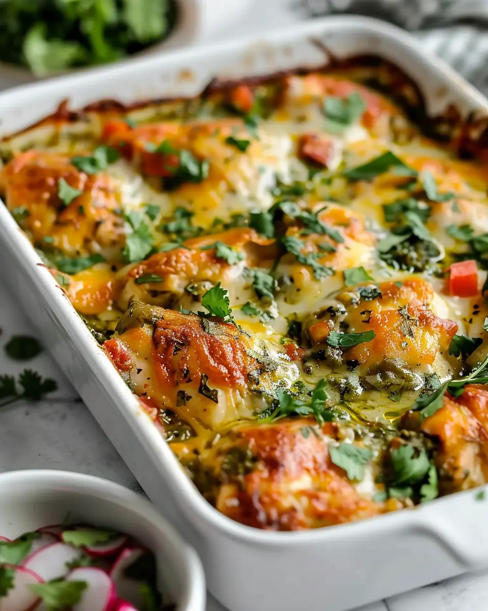 Salsa Verde Chicken Casserole: Easy and Flavorful Comfort Food
