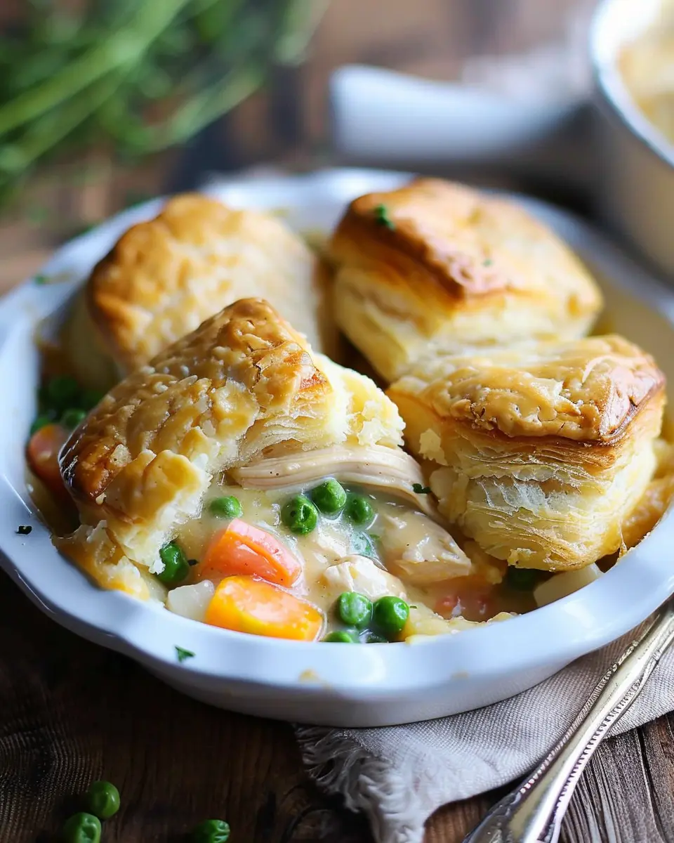 Chicken Pot Pie with Biscuits
