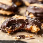 Smashed Dates with Peanut Butter and Chocolate