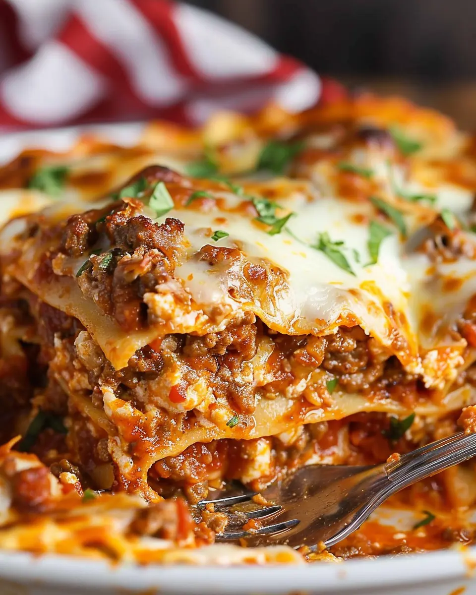 Easy Lasagna Recipe: Indulgent Layers of Turkey Bacon and Chicken Ham