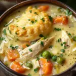 High Protein Chicken Pot Pie Soup
