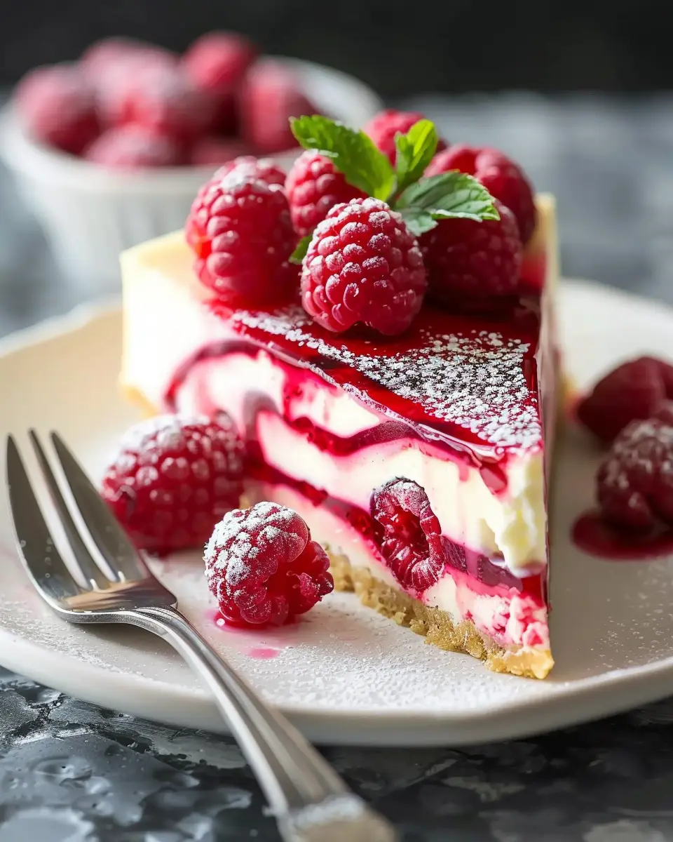 Baked Raspberry Cheesecake