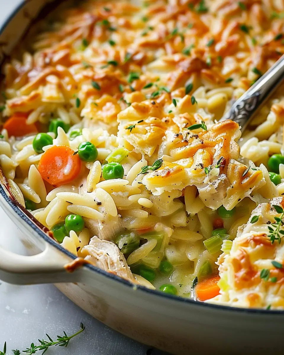 Cozy Chicken Pot Pie Orzo: The Ultimate Comfort Food Delight