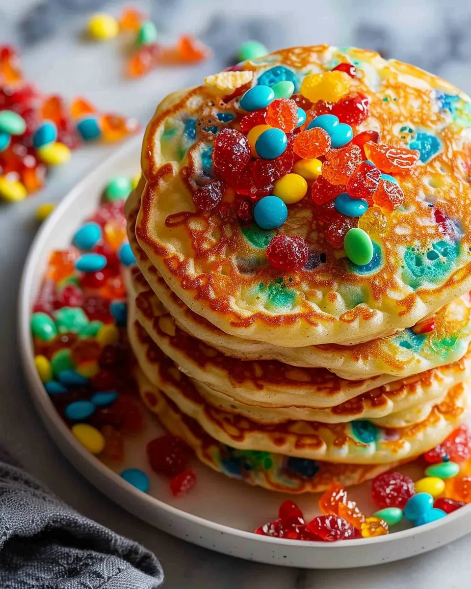 Fruity Pebble Pancakes for a Bright and Fun Morning