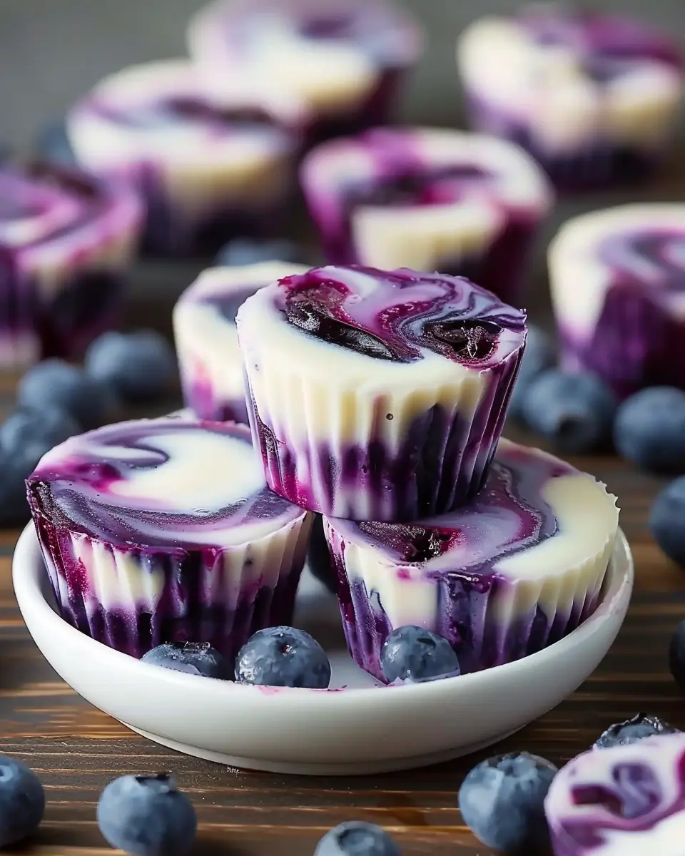 Blueberry Swirl Yogurt Bites Recipe