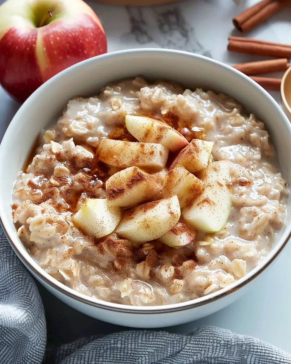 Crockpot Apple Cinnamon Oatmeal for Busy Mornings