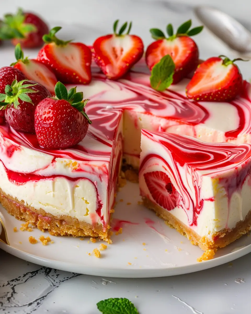 Strawberry Swirl Cheesecake Recipe: A Delightfully Easy Treat