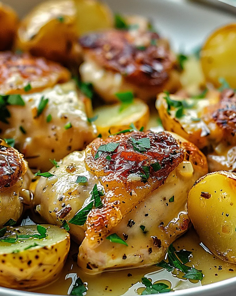 Garlic Parmesan Crockpot Chicken and Potatoes: Easy Weeknight Delight