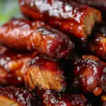 Sticky Sweet Baked Hot Dog Burnt Ends