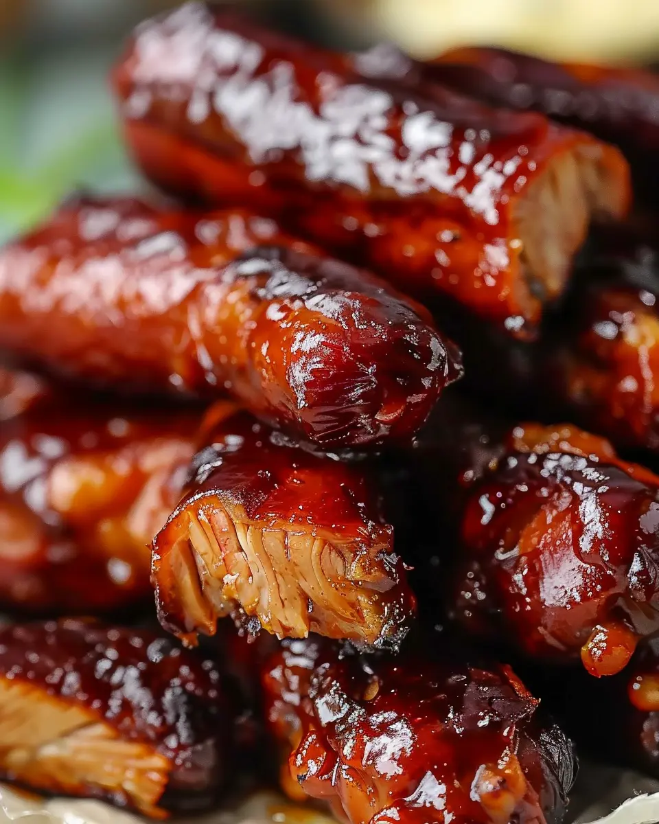 Sticky Sweet Baked Hot Dog Burnt Ends