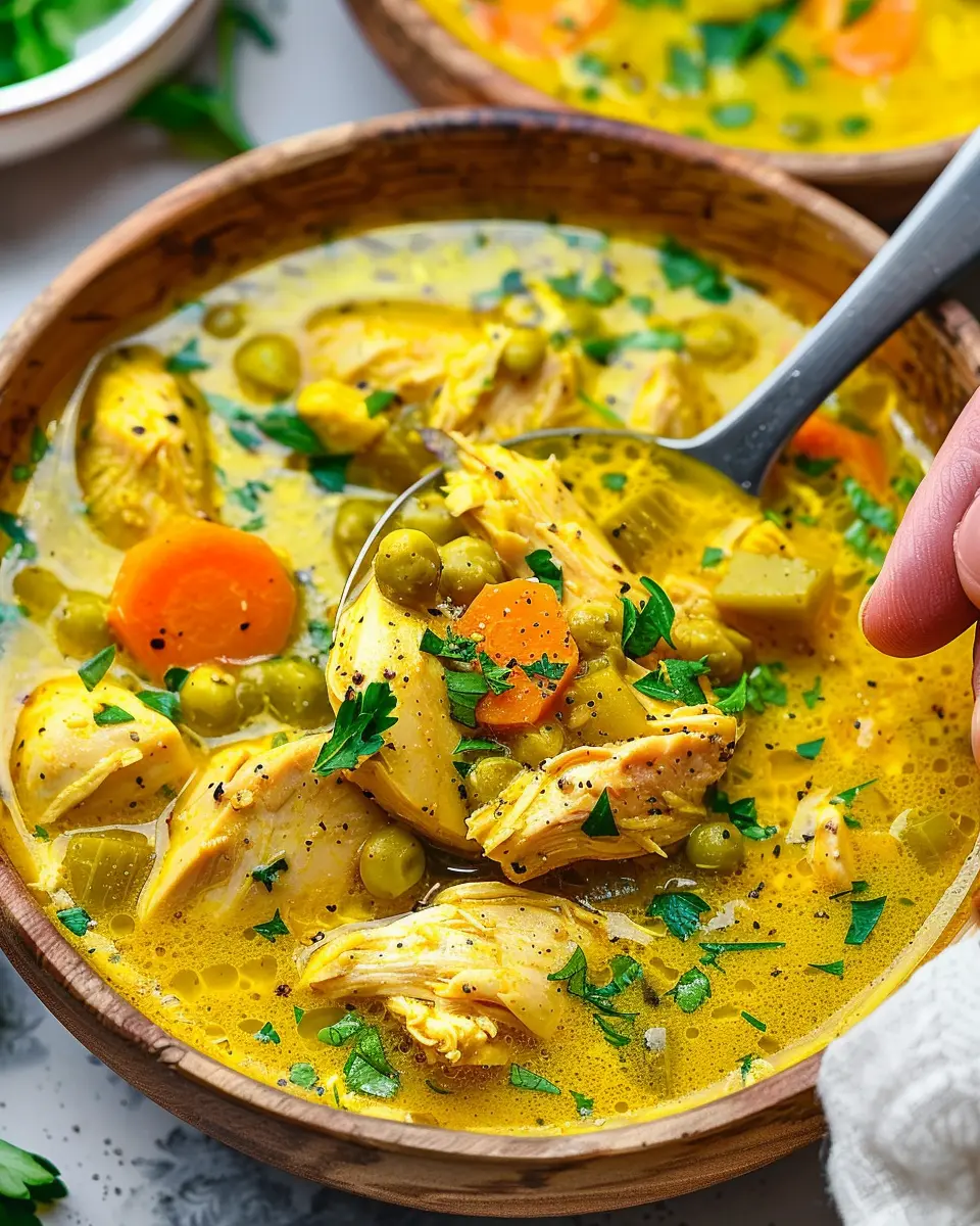 Anti Inflammatory Turmeric Chicken Soup for Cozy Healing Nights