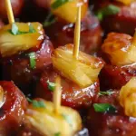 Glazed Kielbasa Pineapple Bites