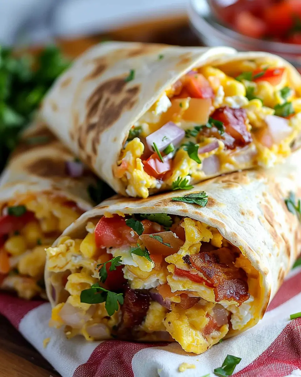 Crockpot Breakfast Burritos