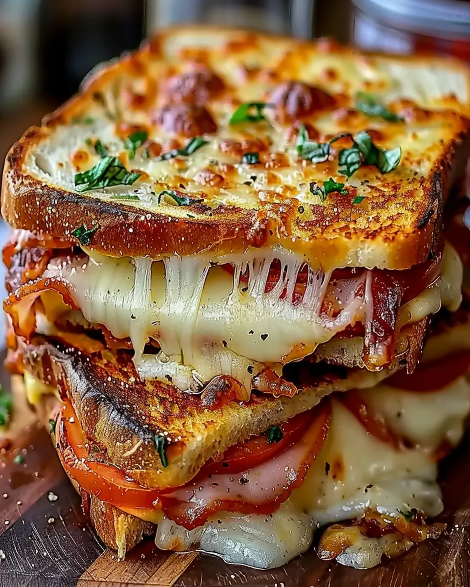 Pizza Grilled Cheese: The Best Turkey Bacon &amp; Chicken Ham Delight